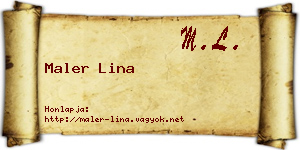 Maler Lina névjegykártya